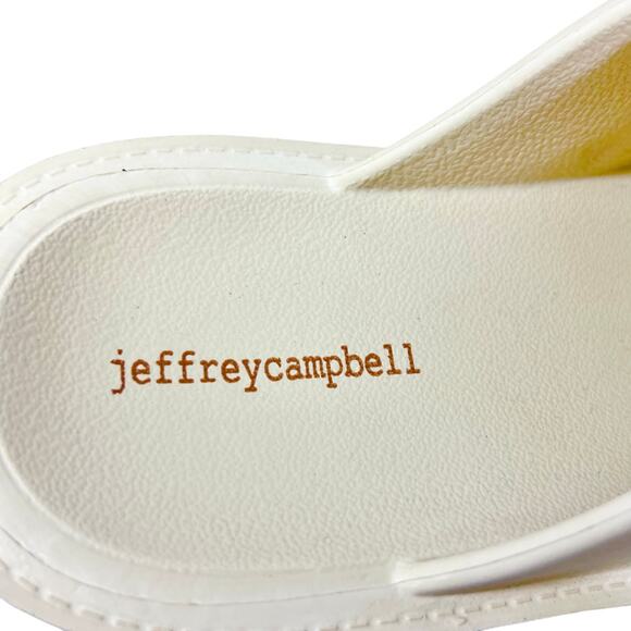 Jeffery Campbell Lugged Platform Clog Size 8 Free People Bae Ivory Foam Mules - Picture 8 of 9